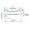 Safe-T-Nose Stair Nosing, Surface Mount, 36", Photoluminescent, Aluminum, 2"W R36S